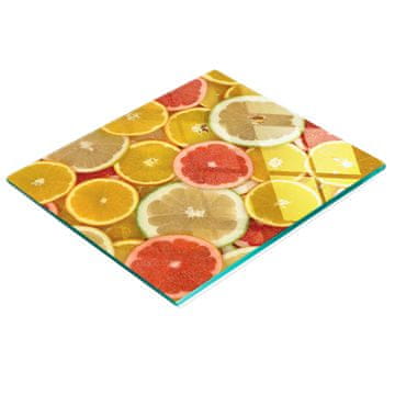 tulup.cz Staklena ukrasna daska za posluživanje grickalica s motivom agruma 60x52 cm