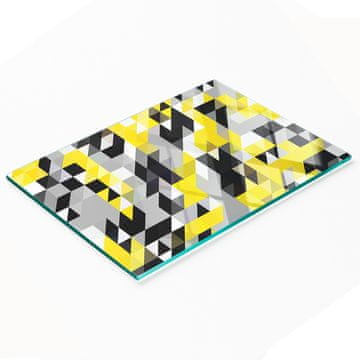 tulup.cz Dekorativna daska za rezanje od kaljenog stakla, geometrijski oblici, 80x52 cm