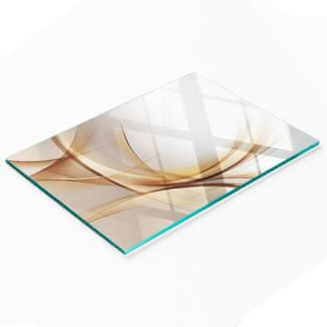 Stilizirana i izdržljiva staklena ploča s printom apstraktni valovi 80x52 cm