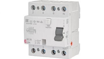 4P 25A 0.03A diferencijalni prekidač tip A 6kA EFI6-P4 A 25/0.03 002061661