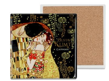 Carmani Keramički podmetač, kvadratni - G. Klimt, Poljubac (tamna pozadina) ()