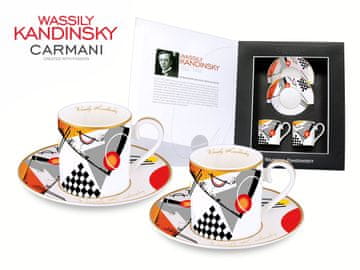 Carmani SET OD 2 ŠALICE ZA ESPRESSO WASSILY KANDINSKI NARANČASTI PORCULAN 1923