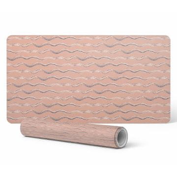 Podloga zaštitna za stol s printom valovite linije pastelnih boja 120x60 cm