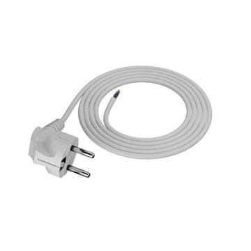 SPOJNI KABEL 1M S KUTNIM UTIKAČEM 3X1MM2 BIJELI KABEL ZA NAPAJANJE