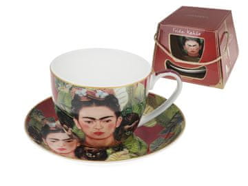 Carmani FRIDA KAHLO AUTOPORTRET ŠALICA ZA DORUČAK S PORCULANOM