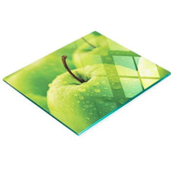 Staklena dekorativna ploča za posluživanje grickalica jabuka kapljice 60x52 cm