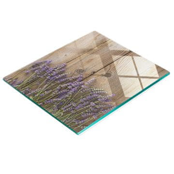 Stilizirana i izdržljiva staklena ploča s printom lavande, 60x52 cm