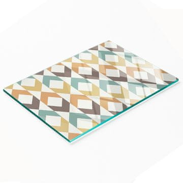 tulup.cz Dekorativna staklena daska za rezanje i posluživanje za kuhinju, retro pozadina 80x52 cm
