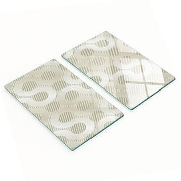tulup.cz Izdržljive i elegantne staklene ploče sa zakrivljenim uzorkom, zlatni uzorak, 2x30x52 cm