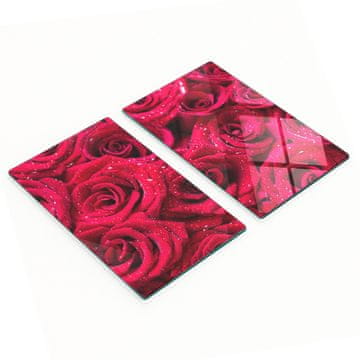Ukrasne staklene daske za rezanje i posluživanje kapi na ružama 2x30x52 cm