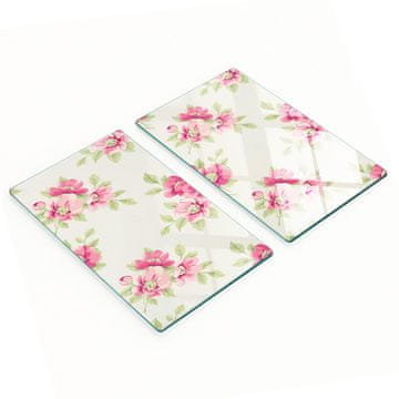 tulup.cz Dekorativne staklene daske za rezanje i posluživanje s cvjetnim uzorkom 2x30x52 cm