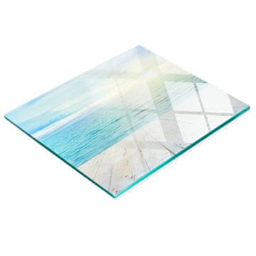 tulup.cz Izdržljiva i elegantna kuhinjska ploča od kaljenog stakla s morskim uzorkom 60x52 cm