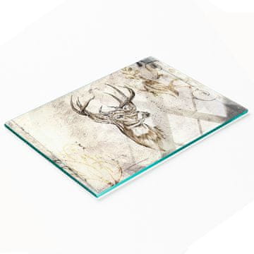tulup.cz Izdržljiva i elegantna kuhinjska ploča od kaljenog stakla s uzorkom jelena 80x52 cm