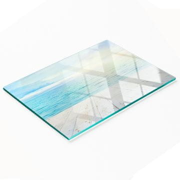 tulup.cz Izdržljiva i elegantna kuhinjska ploča od kaljenog stakla s morskim uzorkom 80x52 cm