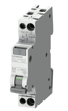 Siemens Diferencijalni prekidač 2P C 16A 0.03A Tip AC 6kA 30mA Sentron 5SV1316-1KK16