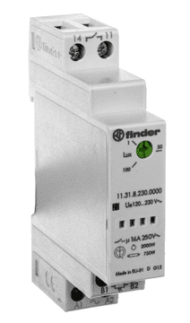 BikeFinder Sumračna sklopka 1Z 16A 230V AC 17,5 mm IP20 vanjski senzor 1-100lx 11.31.8.230.0000