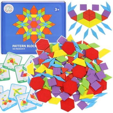 Nobo Kids DRVENA SLAGALICA TANGRAM MOZAIK MONTESSORI OBLICI BOJE