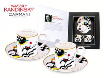 Carmani SET OD 2 ŠALICE ZA ESPRESSO WASSILY KANDINSKI KONTRASTNI ZVUKOVI KPL