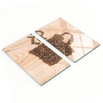Staklene ploče s uzorkom zrna kave, šalica 2x30x52 cm, izdržljive i elegantne