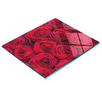 Dugotrajna i elegantna kuhinjska daska za rezanje od kaljenog stakla s uzorkom ruža 60x52 cm