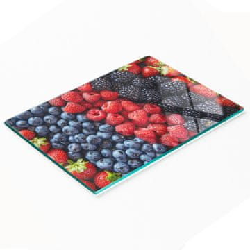 tulup.cz Kuhinjska ploča od kaljenog stakla s ukrasnom grafikom šumskog voća 80x52 cm