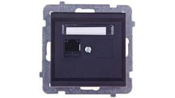 COS.PEL Sonata Pojedinačna računalna utičnica RJ45 cat.5e crna metalik krone GPK-1R/K/m/33