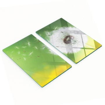 Staklene dekorativne ploče za posluživanje grickalica maslačak 2x30x52 cm
