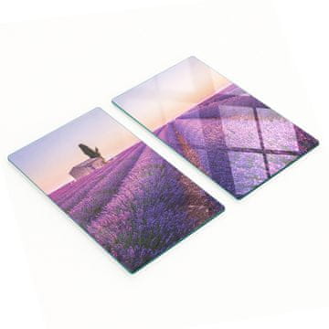 Dekorativna daska za rezanje od kaljenog stakla, lavanda Provansa, 2x30x52 cm