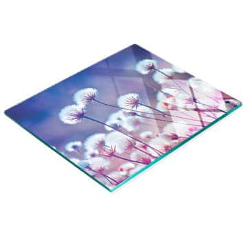 Kaljena staklena kuhinjska daska s ukrasnom grafikom livadsko cvijeće 60x52 cm