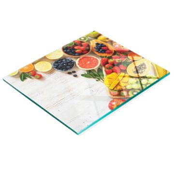 Trajna i elegantna kuhinjska daska od kaljenog stakla s uzorkom voća 60x52 cm