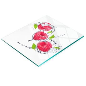 tulup.cz Kuhinjska ploča od kaljenog stakla s ukrasnom grafikom maline i vode 60x52 cm