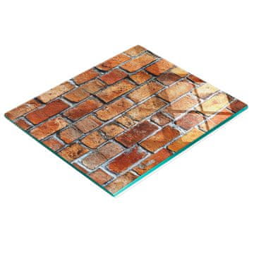 tulup.cz Kuhinjska ploča od kaljenog stakla s dekorativnom grafikom za zid od opeke 60x52 cm