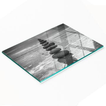 tulup.cz Elegantna i izdržljiva staklena ploča s otisnutim kamenjem za uravnoteženje 80x52 cm