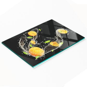 tulup.cz Izdržljiva i elegantna staklena kuhinjska daska s uzorkom marelice i vode 80x52 cm
