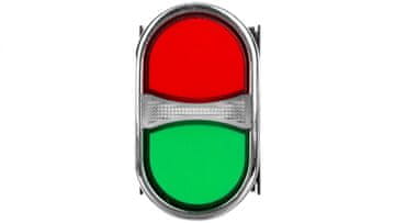 Dvostruki upravljački gumb, nestabilan, prekriven, 1NO+1NC, crveno-zeleni T0-B102K20KY