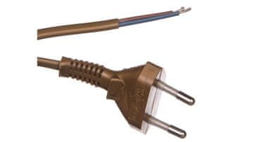 Zamel Priključni kabel 300 cm s nožnim prekidačem, zlatni SP/WN-300/2x0.75/-ZLO PRW10000212