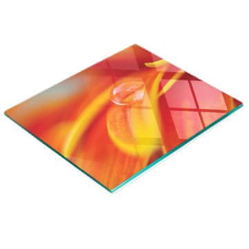 Staklena dekorativna ploča za posluživanje grickalica oblik kapi vode 60x52 cm