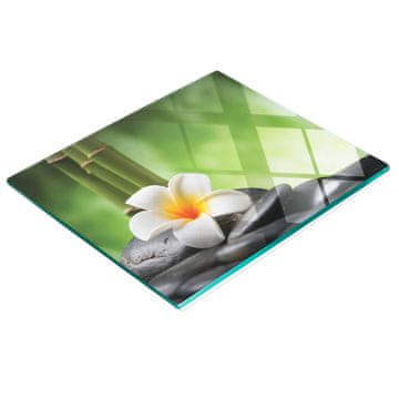 tulup.cz Staklena daska za rezanje za kuhinju s ukrasnom cvjetnom Spa grafikom 60x52 cm
