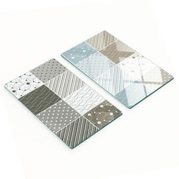 tulup.cz Dekorativne daske za rezanje od kaljenog stakla s geometrijskim uzorkom 2x30x52 cm
