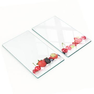 tulup.cz Staklene daske za rezanje za kuhinju s grafičkim prikazom voća u redu 2x30x52 cm