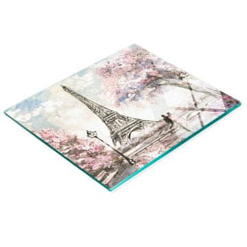 Ukrasna staklena daska za rezanje i posluživanje Eiffelov toranj Pariz 60x52 cm