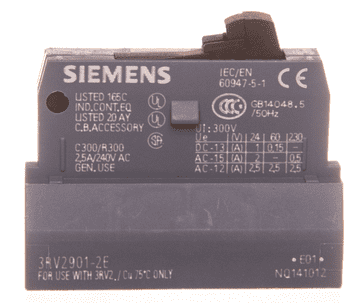 Siemens Pomoćni kontakt 1NO 1NC prednja montaža za pokretač motora S00/0 3RV2901-2E