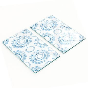 tulup.cz Kuhinjske daske od kaljenog stakla s plavim ornamentima 2x30x52 cm