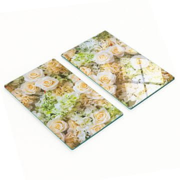 tulup.cz Kuhinjske višenamjenske ukrasne ploče od kaljenog stakla, ruže 2x30x52 cm