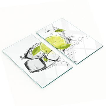 tulup.cz Dekorativne staklene daske za rezanje i posluživanje, boja sladoleda od limete, 2x30x52 cm