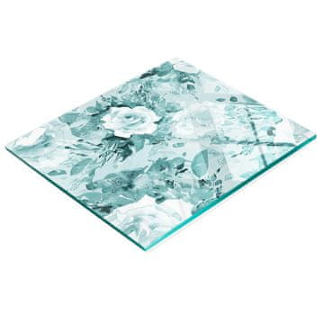 tulup.cz Kuhinjska ploča od kaljenog stakla s dekorativnom grafikom Zeleni buket 60x52 cm