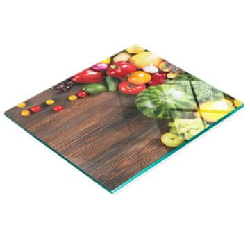 Ukrasna staklena daska za rezanje i serviranje voća i povrća 60x52 cm