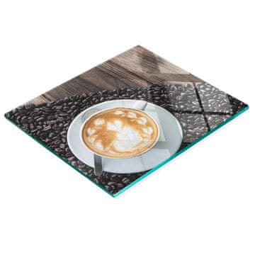tulup.cz Staklena ukrasna ploča za posluživanje grickalica i šalica za kavu 60x52 cm