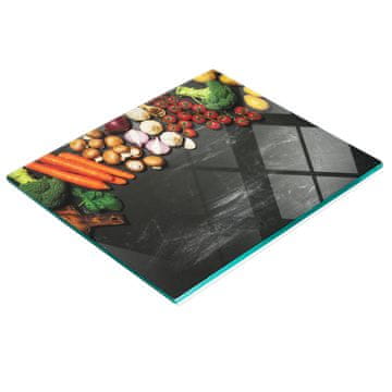 tulup.cz Kuhinjska višenamjenska ukrasna ploča od kaljenog stakla za povrće 60x52 cm