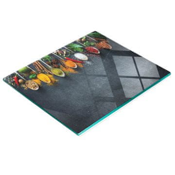 Kuhinjska višenamjenska ukrasna daska od kaljenog stakla za začine 60x52 cm